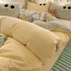 Juego de Cama Estilo Ins, Juego de Cuatro Piezas de Algodón Lavado, Funda de Edredón, Sábana Bajera, Funda de Edredón, Dormitorio de Estudiantes, Juego de Tres Piezas para Cama Individual