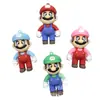 Llavero Figura de Super Mario Dibujos Animados Super Mario Llavero para Coche Figura de Caja Sorpresa Mario