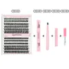 Cola para Cílios Postiços Pretos Best-Seller Transfronteiriça Estilo Cola-On DIY Lash Cílios Postiços Europeus e Americanos Fábrica Pingdu Curvatura