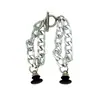 Zuecos de estilo lujoso transfronterizos, con pedrería brillante, adornos de flor de perla y cadena en forma de corazón, accesorios de hebilla de metal desmontables para zapatos