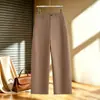 Pantalones de pierna ancha de algodón, súper elegantes, fluidos, versátiles, casuales, hechos a medida para mujer, nueva colección otoño 2026, cintura elástica, tiro alto, favorecedores
