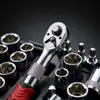 Conjunto de Ferramentas Profissional para Mecânicos com 222 Peças e Catracas de 72 Dentes