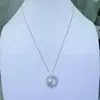 Colar de Pérolas de Água Doce Zhuji 9-10mm Pérola de Água Doce Quase Sem Falhas Aurora Versátil Moderno Pingente de Prata Esterlina