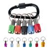 6 piezas color montañismo hebilla funda varilla dorado varilla de extensión de tres ranuras 1/4 "cabeza de lote cambio rápido funda hebilla de llave