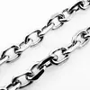 Collar Colgante de Acero Inoxidable para Hombre con Cadena de Borde Dentado Ángulo de Corte Borde Biselado Joyería de Comercio Exterior Cadena de Combinación