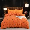 Juego de Cuatro Piezas de Algodón 100% Puro Clase A Espesado Cepillado Otoño e Invierno Juego de Cama Venta al por Mayor desde Fabricante Transfronterizo