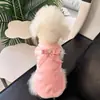 Ropa para Perros, Ropa de Otoño e Invierno, Abrigo de Algodón para Gatos, Lazo, Estilo Chanel, Perros Pequeños, Teddy, Ropa para Mascotas, Bichón