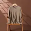 Suéter de Punto de Cachemira para Mujer, Cárdigan de Manga Larga, Holgado, Cómodo, Versátil, Amigable con la Piel, Elegante y Cómodo