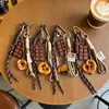 Llavero Colgante Retro Creativo Alcalino para Pan Serie Miu Encanto de Chocolate Accesorio de Cuerda Tejida Decoración de Bolso Regalo