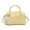 Bolso de Viaje Portátil de Moda de Gama Alta Estilo Coreano para Mujer Verano 2025 Nuevo Bolso Cruzado Simple Tipo Bowling