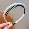 Diadema de Tela a Cuadros para Niñas con Dientes para Bebé, Lazo para el Cabello Antideslizante, Diadema Simple para Fijar Mechones Sueltos Infantiles, Nuevo