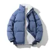 Casaco de algodão forrado com fleece de comércio exterior, jaqueta de algodão grossa de cor sólida para o inverno, estilo casal, solta e versátil, unissex