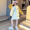 Chaqueta de Béisbol para Niñas Primavera y Otoño 2026 Estilo Nuevo para Niños Mayores, Moderna Chaqueta Bordada Labubu para Niñas