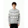 Suéter Cárdigan de Punto Texturizado Fair Isle para Hombre Mujer Otoño Invierno Manto Sintético Estilo Étnico Suave Tejido para Pareja Ropa Exterior