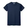 Camiseta 100% Algodão com Logo Personalizado, Gola Redonda Elegante de Manga Curta para Trabalho, Camisetas Culturais para Publicidade em Grupo, Roupas de Trabalho, Bordado e Estampagem