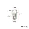 Fivela de Ferro Prateada Argola D Semicircular Gola de Roupa Bolsa Artigos de Couro Fecho Acessórios de Ferramentas DIY
