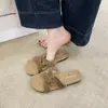Pantuflas Planas para Mujer para Verano Uso Exterior 2026 Nuevo Estilo Casual Simple Perezoso Estilo Vacaciones en la Playa Zapatos de Playa sin Cordones