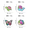 Insignia de Dibujos Animados Original Forma de Planta Carnosa Flor Animal Insecto Broche de Aleación Hebilla de Mariposa con Aceite Vagabundos