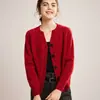 Suéter 100% caxemira pura para mulheres, novo estilo outono e inverno 2026, cardigã suéter de malha grossa raglan solto