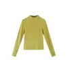 Top con cremallera adelgazante de proteína de cachemira DeRong para mujer, cálido y cómodo para otoño e invierno, adecuado tanto para llevar debajo como por encima.