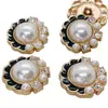 En stock al por mayor metal borde de flor irregular Borde de diamante Borde asimétrico creativo Estilo Chanel botón hebilla decorativa de moda