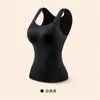 Roupa íntima térmica sem costura para outono e inverno com toque de segunda pele, tamanho plus size, colete feminino quente com sutiã embutido, camada base forrada com fleece