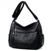 Bolsos para Mujeres de Mediana Edad y Mayores Nueva Moda Bolso de Hombro Cuero Suave Bolso de Madre Casual Retro Bolso Cruzado Gran Capacidad