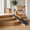 Rampa de Escada para Cachorro de Madeira Maciça Transfronteiriça Escadas de Madeira Ajustáveis Criativas para Animais de Estimação Escada Dobrável de Madeira para Subir Cachorro