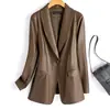 Chaqueta de Cuero Negra de Longitud Media para Mujer con Cuello Alto y Cinturón de Corbata, Nuevo Estilo Otoño e Invierno, Elegante Abrigo de Cuero
