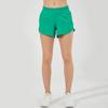 Lulu Mismo Estilo Verano Secado Rápido Shorts Deportivos Mujer Doble Capa Anti-Exposición Cintura Alta Sueltos Transpirables Fitness Yoga Shorts