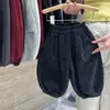 Calças Infantis para Meninos e Meninas, Roupas de Outono e Inverno, Novo Estilo 2025, Calças Casuais Estilosas, Calças de Veludo da Moda para Bebês