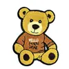 Chengyi Bordado de Computadora Peluche Bordado Oso Parche Grande Parche Termofusible para Planchar Parche de Accesorios para Ropa