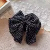 Nuevo Pasador de Pelo Elegante de Malla con Lunares Estilo Retro Francés y un Toque Juvenil para Accesorios de Cabello de Otoño e Invierno