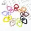 Chaveiro Pingente Fivela Universal Coração de Liga Colorido Acessórios DIY Pingente Cor de Doce Fivela de Mola Pingente de Bolsa