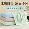 Funda de almohada de seda helada nueva de verano para núcleo de almohada de casa Funda de almohada Pequeña Tacto de piel de hielo Transpirable Funda de almohada refrescante