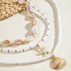 Joyería Transfronteriza Europea y Americana Estilo Bohemio Collar de Conchas Multicapa Cadena para Clavícula de Mujer Set de Accesorios