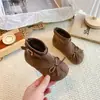Botas Retro Martin para Niños Botas de Ballet Maillard con Tacón Apilado Sandalias con Punta Redonda y Moño para Niñas Nuevo Diseño