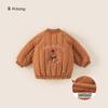 Roupas Infantis Bangxuan Inverno Novas Roupas Quentes Tops Infantis Algodão Bordado Cartoon Jaquetas de Meninas Roupas de Algodão para Meninos