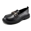 Zapatos de Cuero Pequeños para Niñas Zapatos de Princesa para Niños Estilo Británico Zapatos Individuales Negros 2024 Primavera Nuevos Zapatos de Suela Blanda para Estudiantes