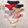 Comercio Exterior Europeo y Americano Tanga de Seda de Hielo Calzones para Mujer Rayados de Tiro Bajo T-Back Sexy Puro Deseo Calzones Eróticos
