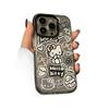 Ins Strawberry kt Hello Kitty Apple 15promax Funda para teléfono iPhone14 Borde negro transparente 13 Doble color 12 Femenina X