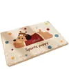 Tapete de Pelúcia Imitação de Caxemira com Desenho de Cachorro, Tapete de Chão para Banheiro Absorvente de Água, Tapete Espesso Antiderrapante para Pés, Tapete para Porta de Banheiro