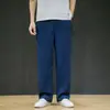 Pantalones casuales rectos nuevos de verano para hombre, delgados, para jóvenes, color liso, casual, simples, retro, holgados, para hombre