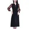 Vestido Slim Fit de Luxo Leve Redutor de Idade com Qualidade Garantida para Mulheres de Meia-Idade, Novo Estilo Outono/Inverno, Elegante e Emagrecedor Vestido para Mãe