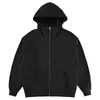 Chamarra con Capucha de Felpa Gruesa de Color Sólido, Estilo Americano Transfronterizo Holgada Oversize para Hombre con Cierre Cremallera Personalizada