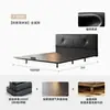 Venda Direta de Fábrica Cama Flutuante de Aço Carbono, Cabeceira Ajustável de Couro Estilo Italiano de Luxo Leve, Quarto Principal Moderno Minimalista