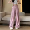 Pantalones de Verano Finos Estilo Yamamoto para Mujer con Caída, Sueltos y Casuales, Adecuados para Figuras Petite, Cintura Elástica, Pantalones de Pierna Ancha de Seda de Hielo