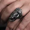 Anel Masculino Haiteng Aço Titânio 316 O Deus Morto Está Chegando Foice Estilo Punk Personalidade Retrô Tendência Venda Direta de Fábrica