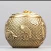Lata de Té de Latón Dragón Fénix Cinco Tigres Lata de Té Decoración del Hogar Regalo Estudio Chino Escritorio de Oficina Adorno de Cobre