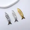 Cobre Banhado a Ouro Alta Retenção de Cor Atividade de Boa Sorte Pingente de Carpa Miçangas Artesanais Material DIY Pulseira Colar Acessórios de Joias